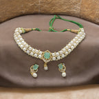J Pearls Charming 2 String White Pearl Choker