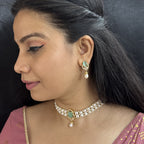 J Pearls Charming 2 String White Pearl Choker