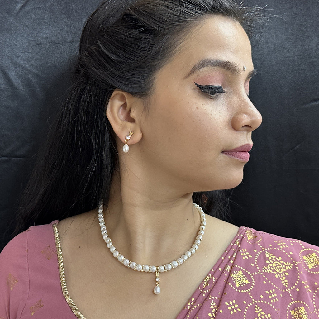 J Pearls Jabi 1 Line Pearl Necklace