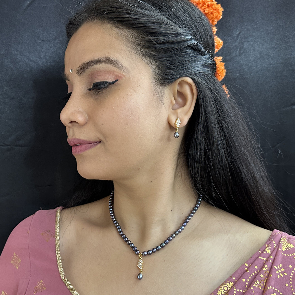 J Pearls Lopa 1 Line Pearl Necklace