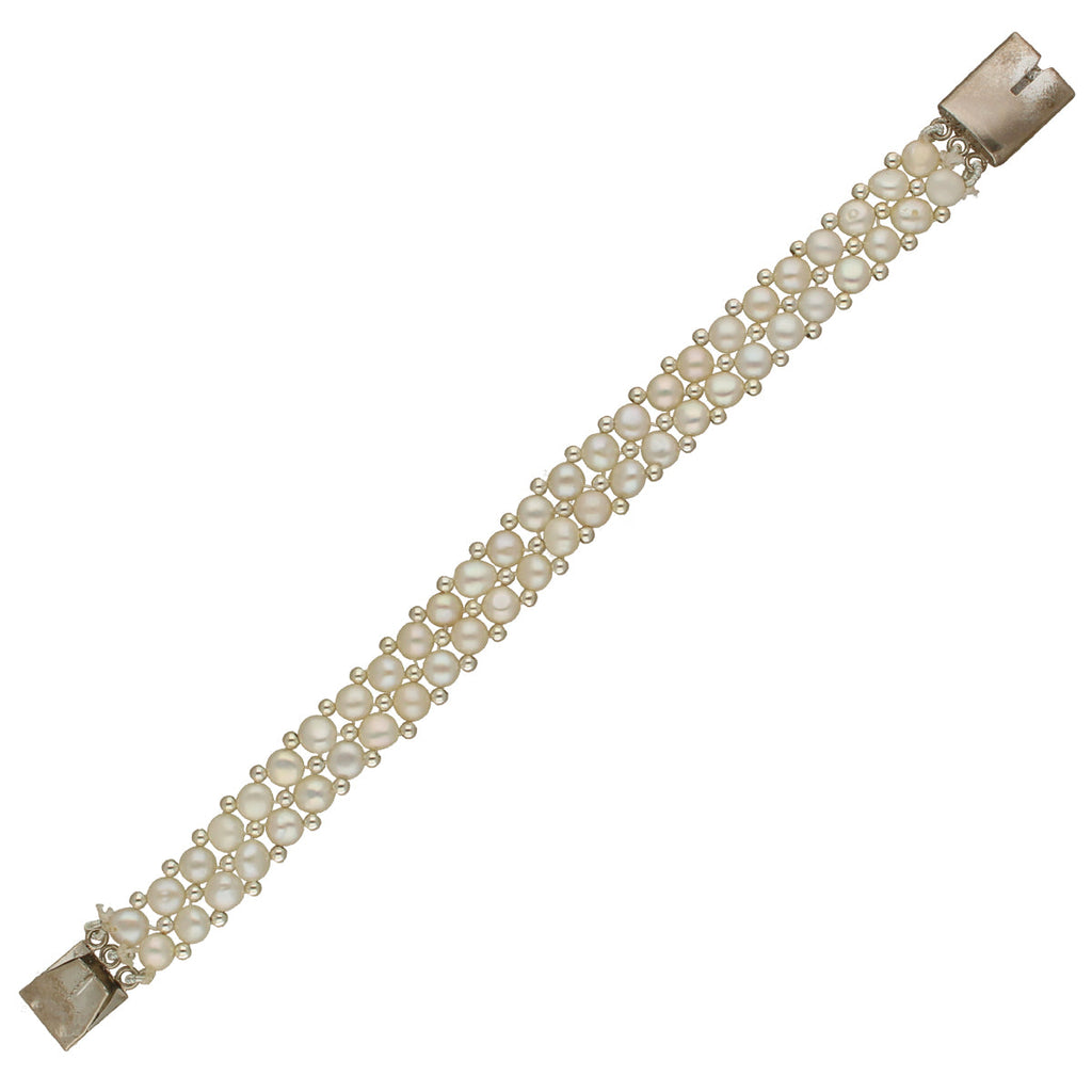 J Pearls Marvelous 2 Lines Pearl Bracelet - Distacart
