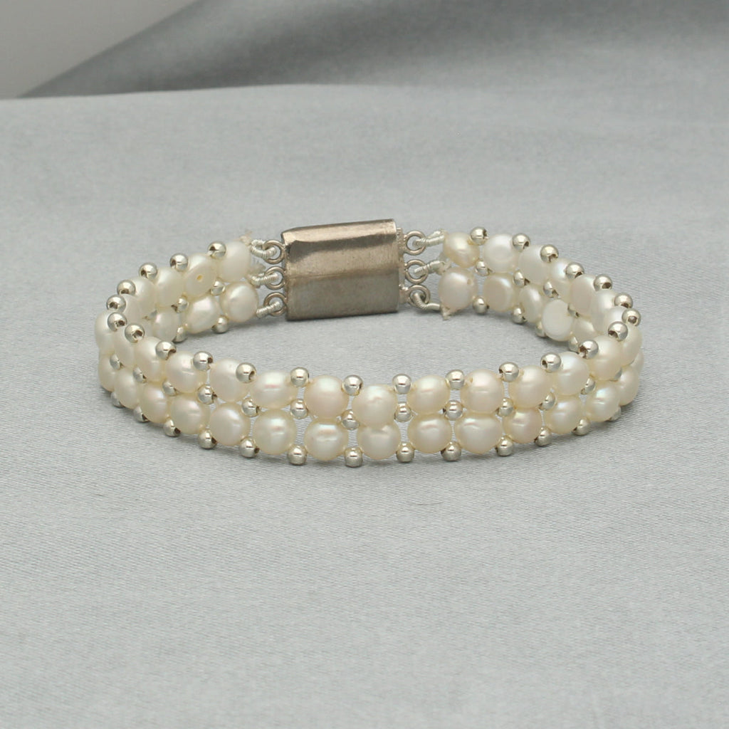 J Pearls Marvelous 2 Lines Pearl Bracelet - Distacart