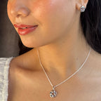 J Pearls Elegant 925 Silver Pendant Set