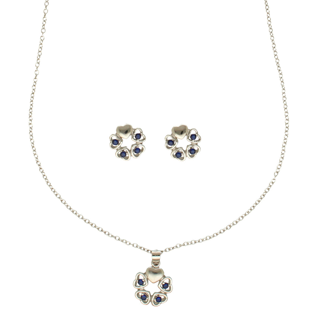 J Pearls Elegant 925 Silver Pendant Set