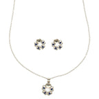 J Pearls Elegant 925 Silver Pendant Set