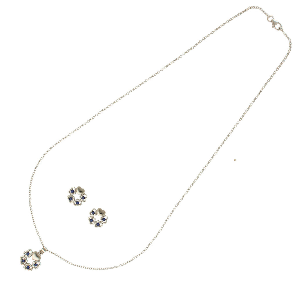 J Pearls Elegant 925 Silver Pendant Set
