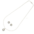J Pearls Elegant 925 Silver Pendant Set
