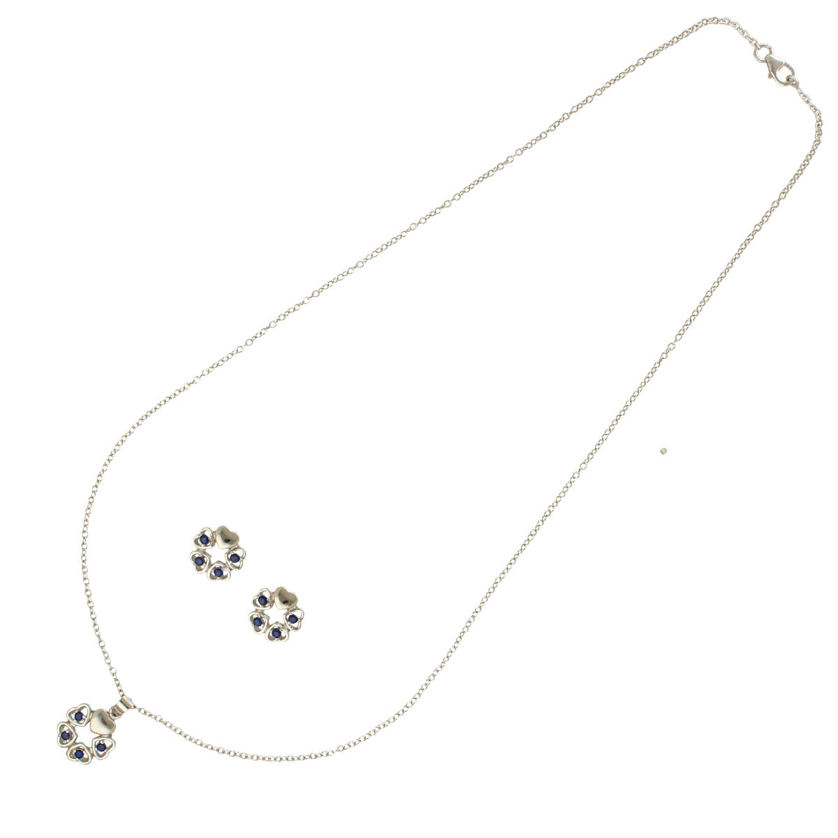 J Pearls Elegant 925 Silver Pendant Set