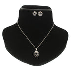J Pearls Elegant 925 Silver Pendant Set
