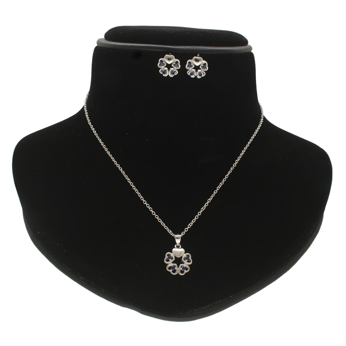 J Pearls Elegant 925 Silver Pendant Set