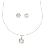 J Pearls Modern 925 Silver Pendant Set