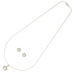 J Pearls Modern 925 Silver Pendant Set