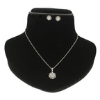 J Pearls Modern 925 Silver Pendant Set