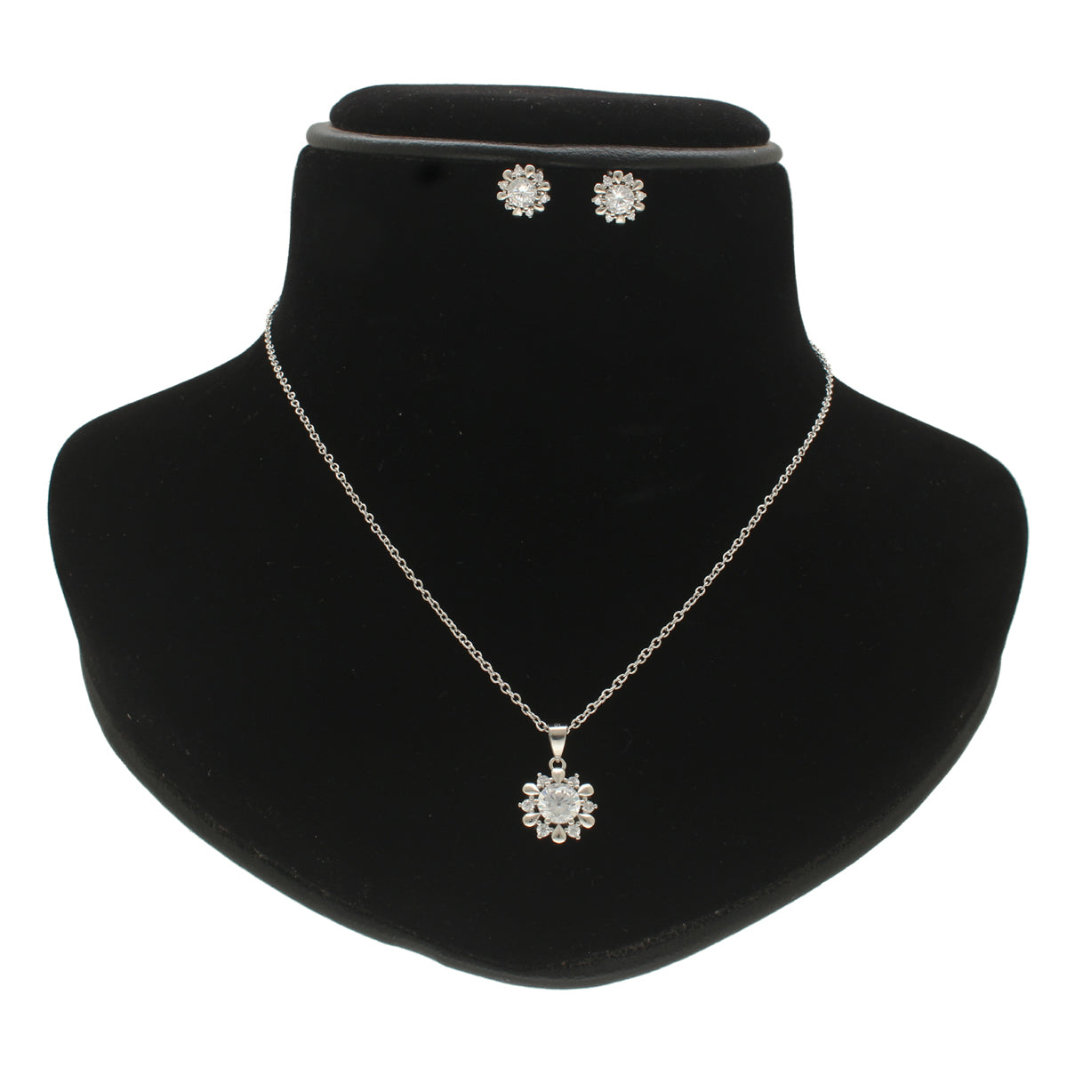 J Pearls Modern 925 Silver Pendant Set