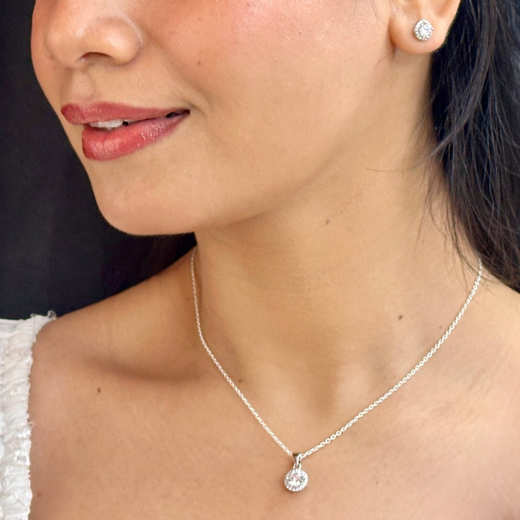 J Pearls Sophisticated 925 Silver Pendant Set