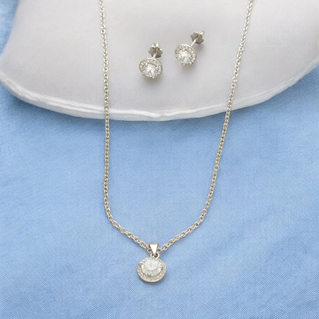 J Pearls Sophisticated 925 Silver Pendant Set