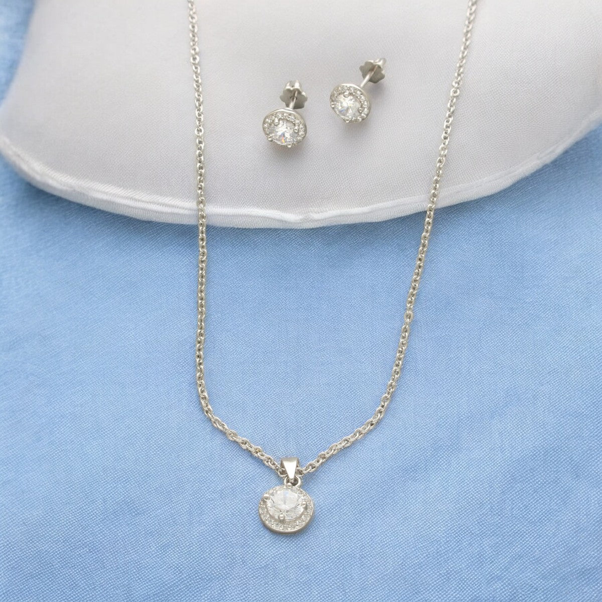 J Pearls Sophisticated 925 Silver Pendant Set