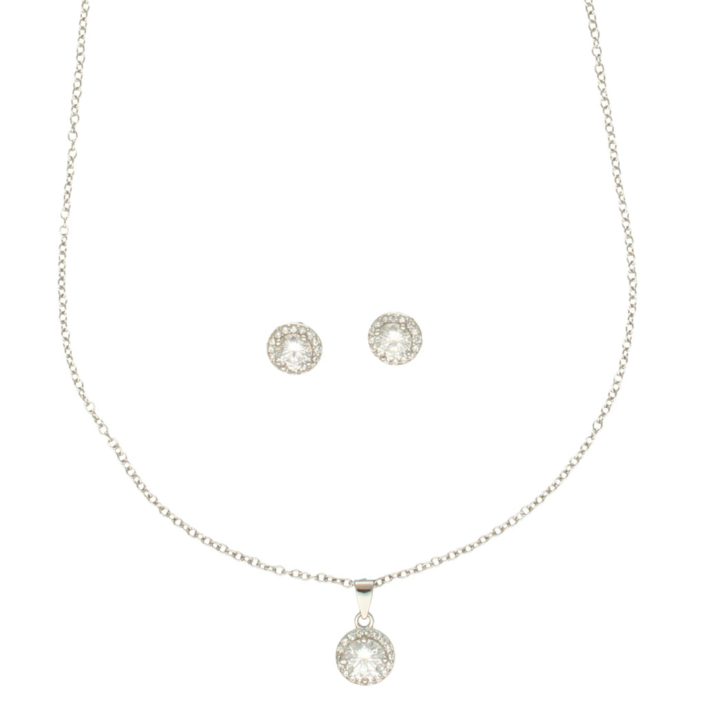 J Pearls Sophisticated 925 Silver Pendant Set