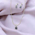 J Pearls Intricate 925 Silver Designer Pendant Set