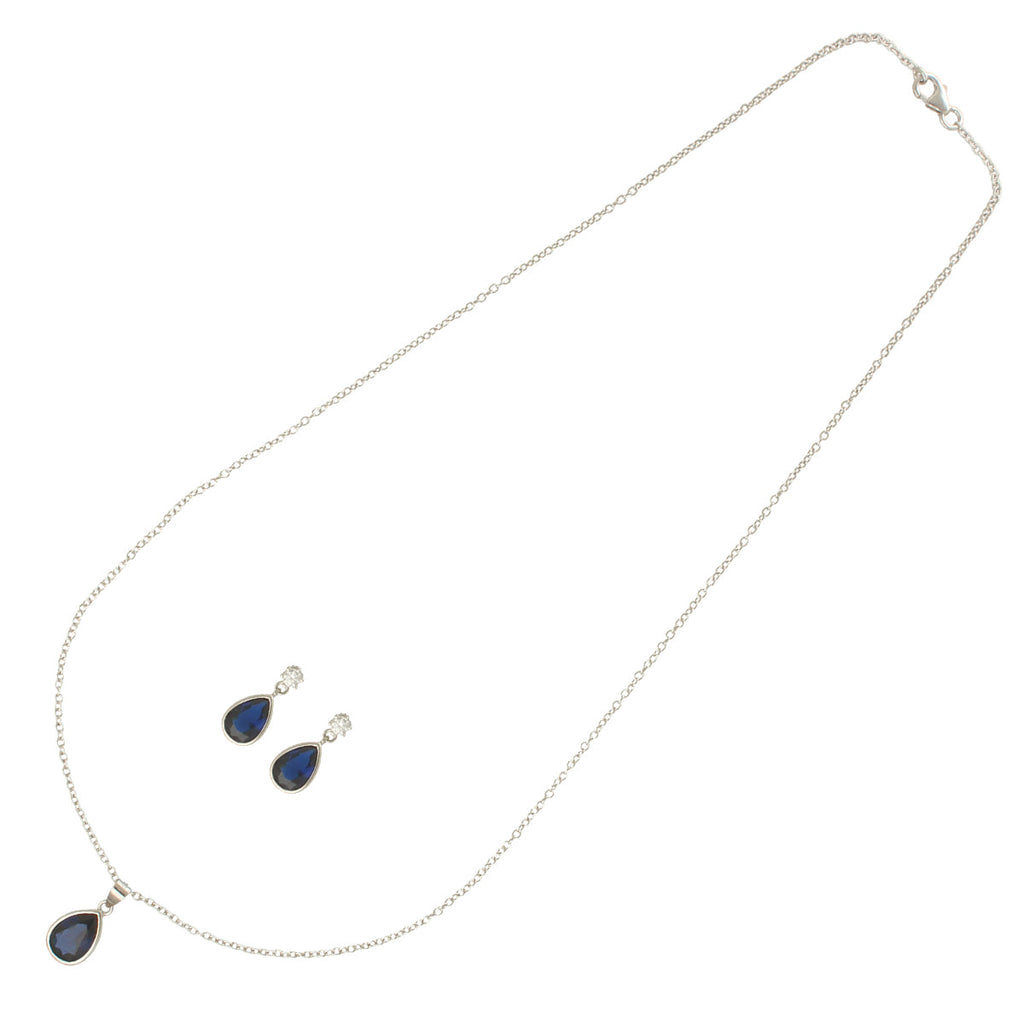 J Pearls Intricate 925 Silver Designer Pendant Set