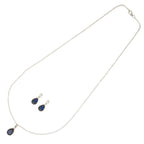 J Pearls Intricate 925 Silver Designer Pendant Set