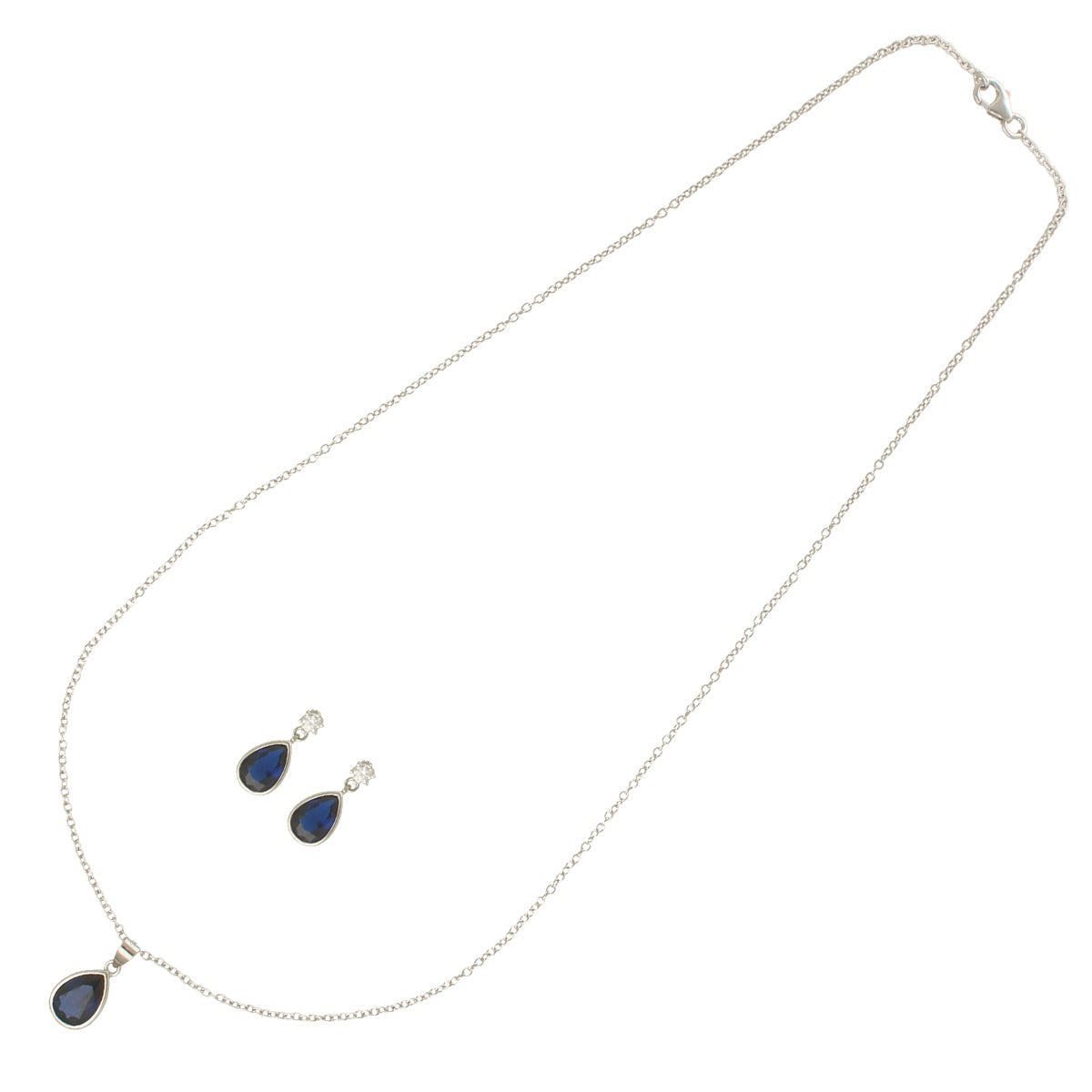 J Pearls Intricate 925 Silver Designer Pendant Set