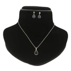 J Pearls Intricate 925 Silver Designer Pendant Set