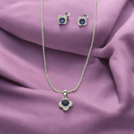 J Pearls Minimalist 925 Silver Pendant Set
