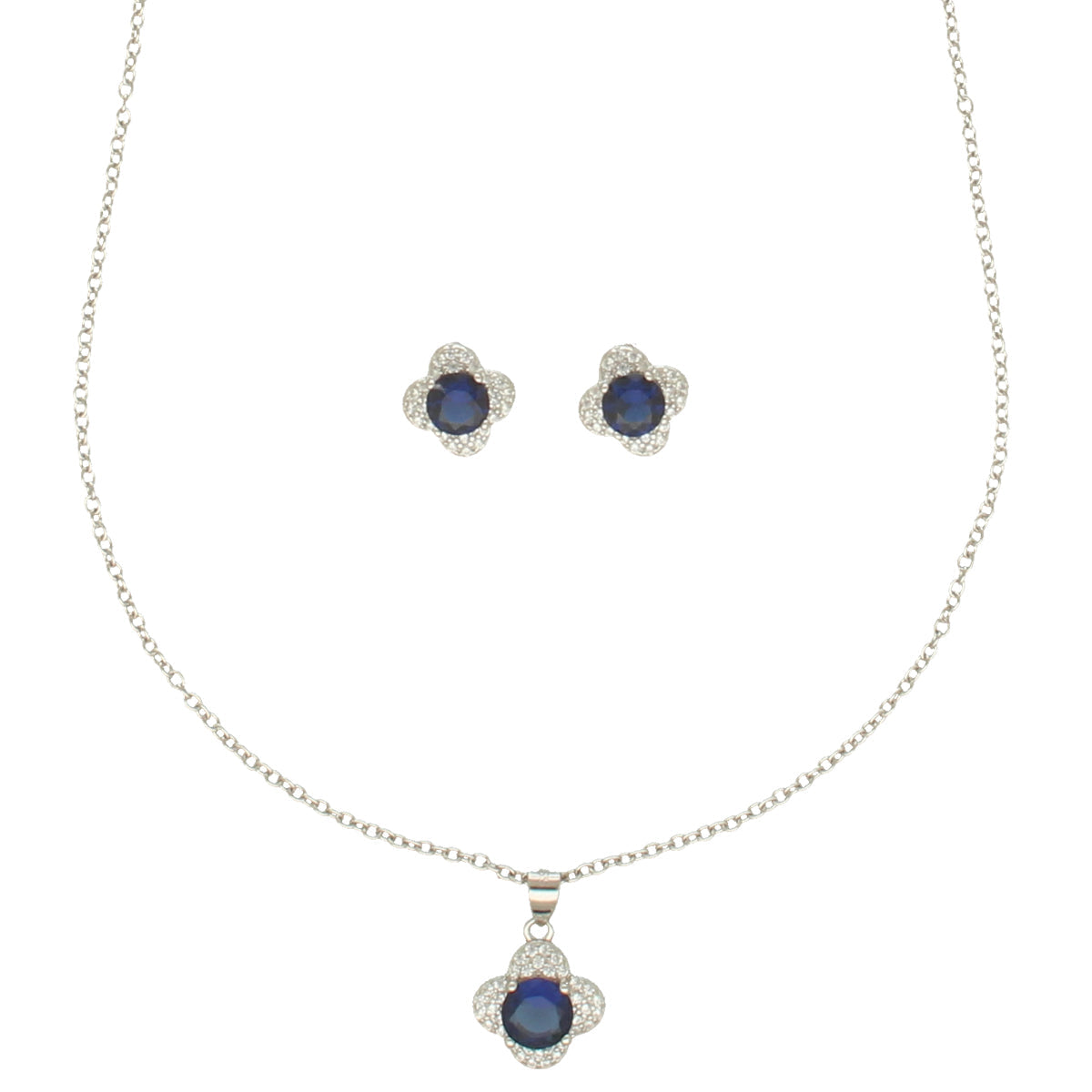 J Pearls Minimalist 925 Silver Pendant Set
