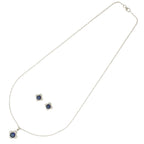 J Pearls Minimalist 925 Silver Pendant Set