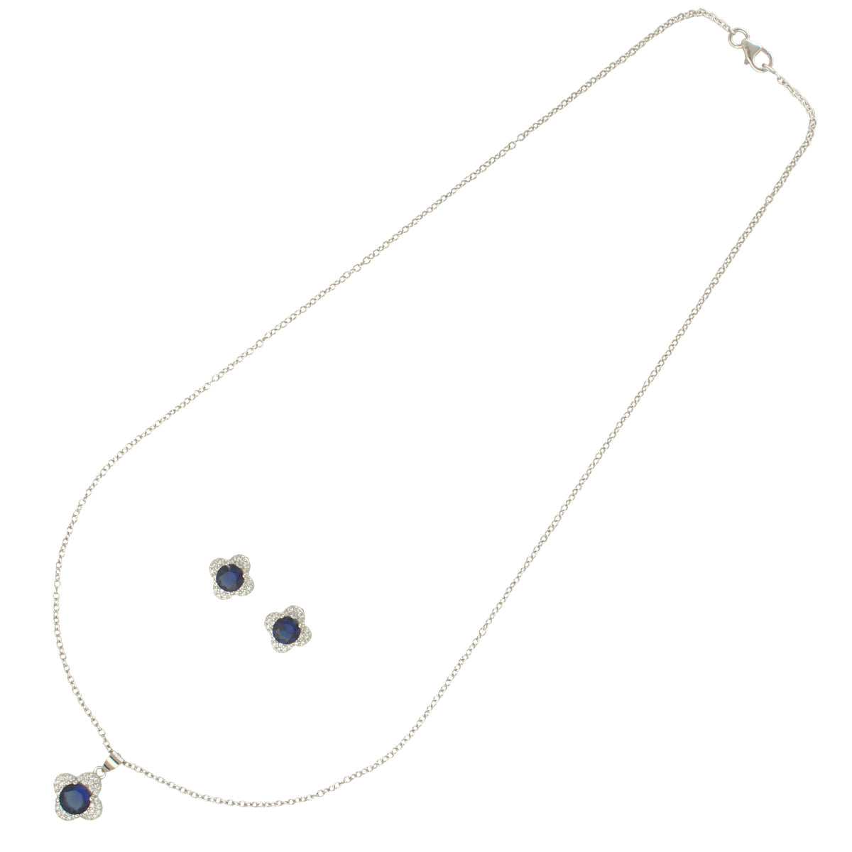 J Pearls Minimalist 925 Silver Pendant Set
