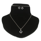 J Pearls Minimalist 925 Silver Pendant Set
