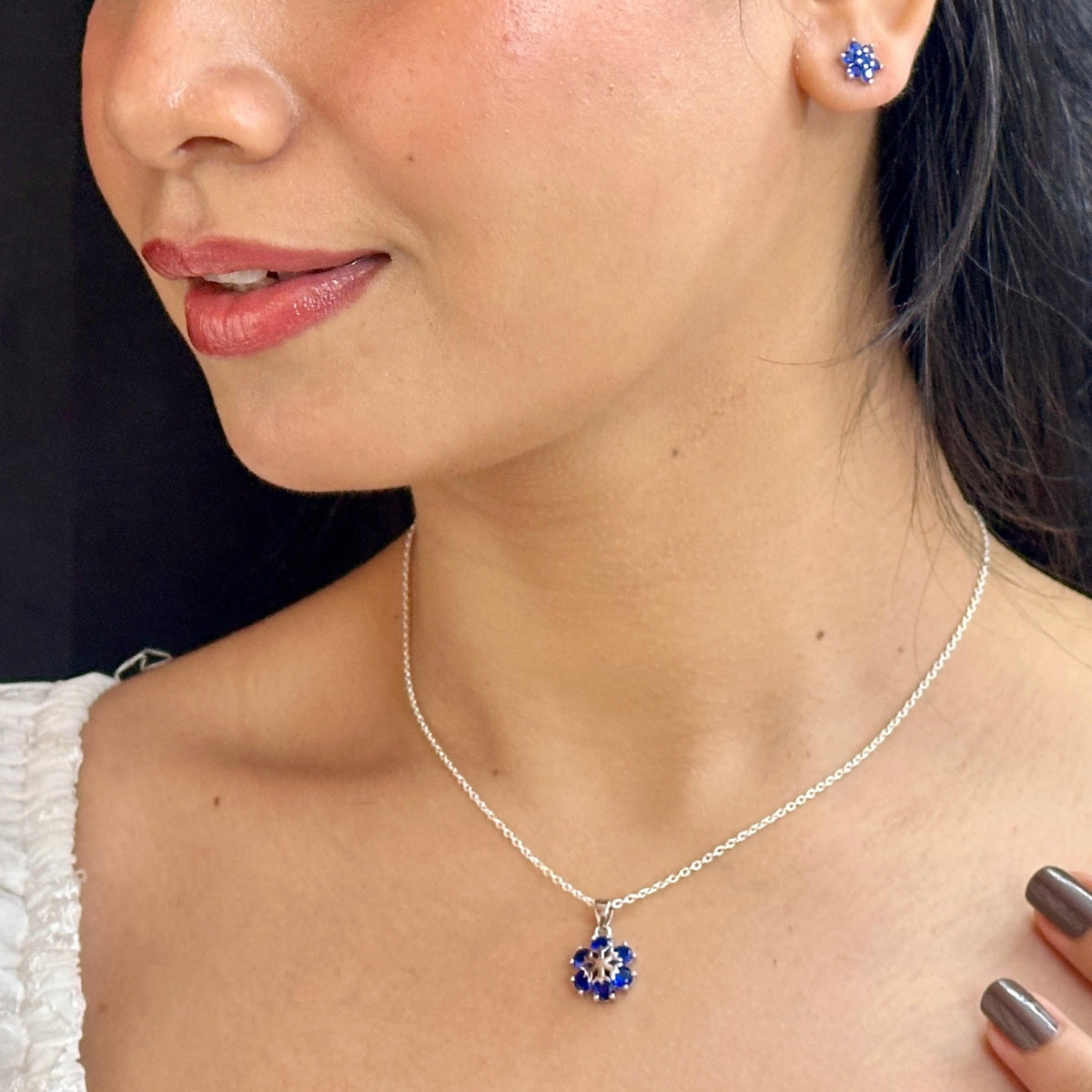 J Pearls Trendy 925 Silver Pendant Set