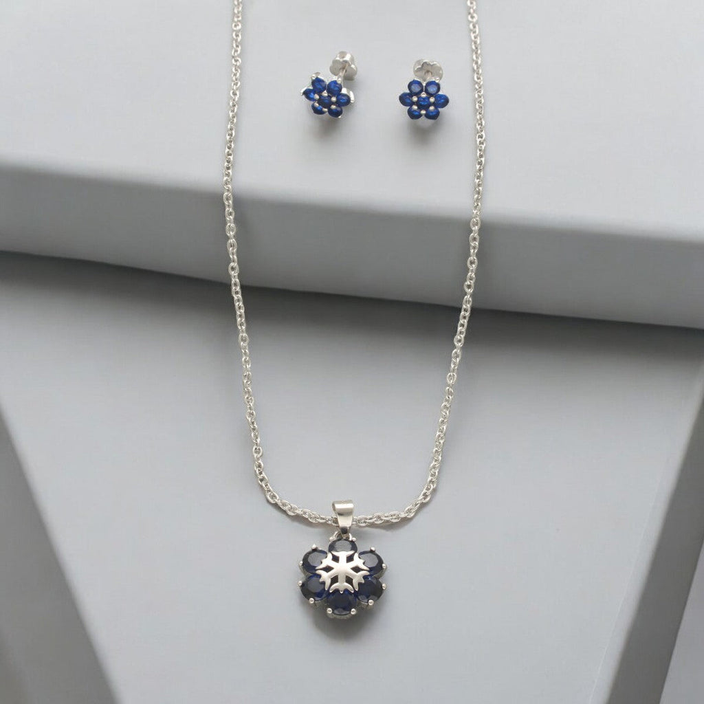 J Pearls Trendy 925 Silver Pendant Set