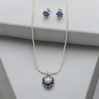 J Pearls Trendy 925 Silver Pendant Set
