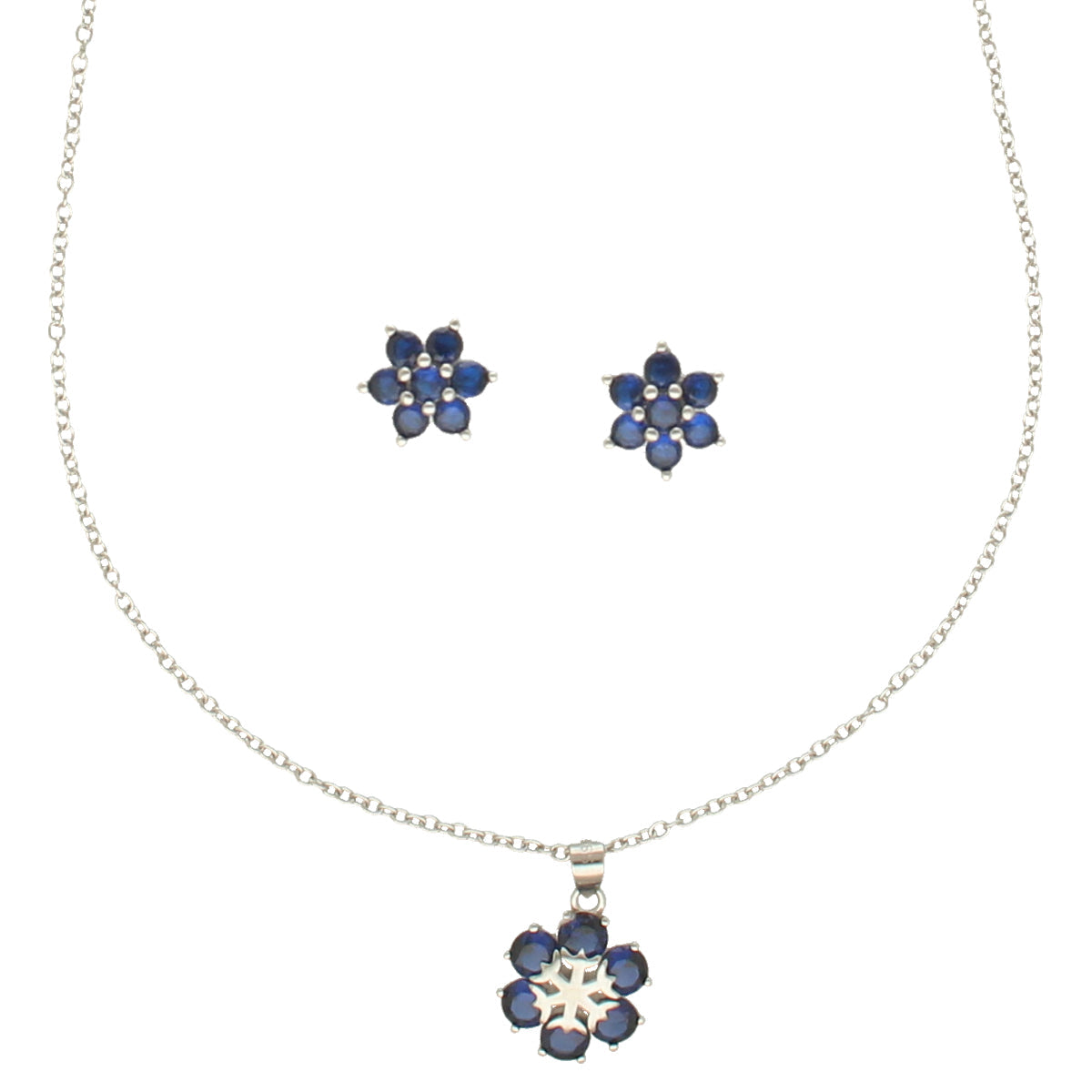 J Pearls Trendy 925 Silver Pendant Set