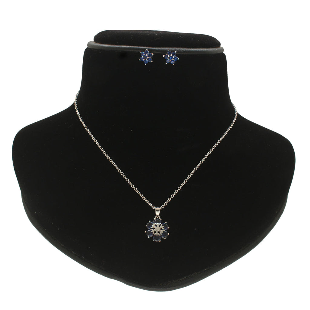 J Pearls Trendy 925 Silver Pendant Set