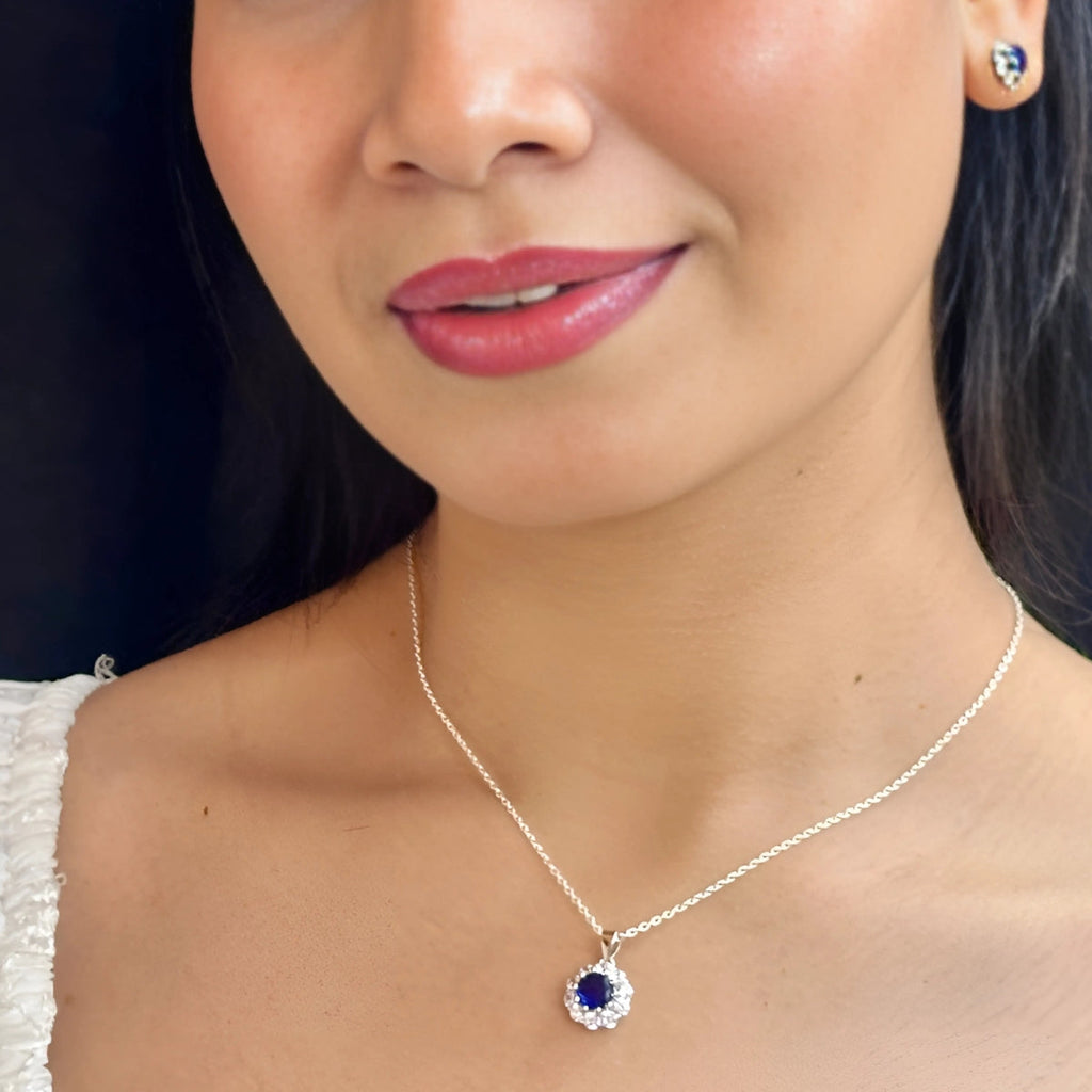 J Pearls Classic 925 Silver Pendant Set