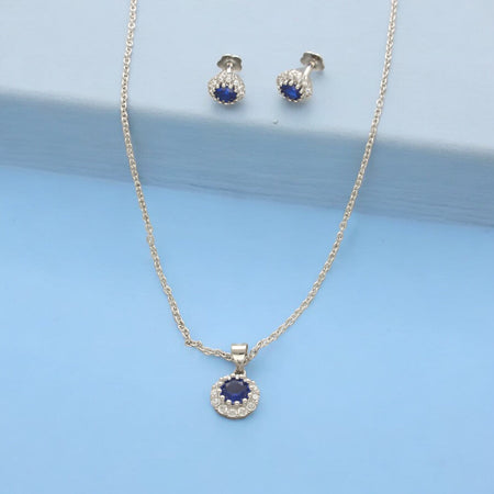 J Pearls Classic 925 Silver Pendant Set