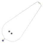 J Pearls Classic 925 Silver Pendant Set