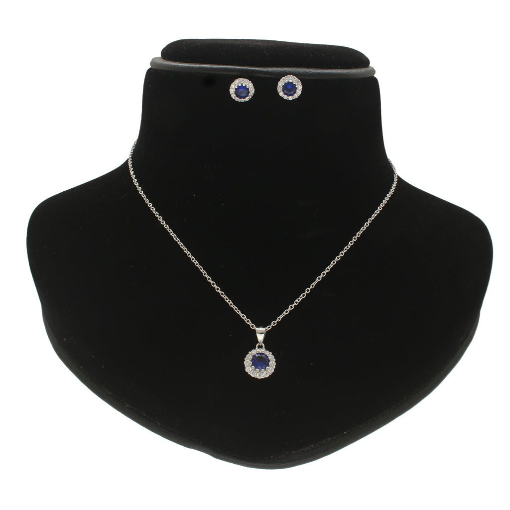 J Pearls Classic 925 Silver Pendant Set