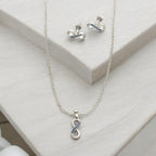 J Pearls Artistic 925 Sterling Silver Pendant Set