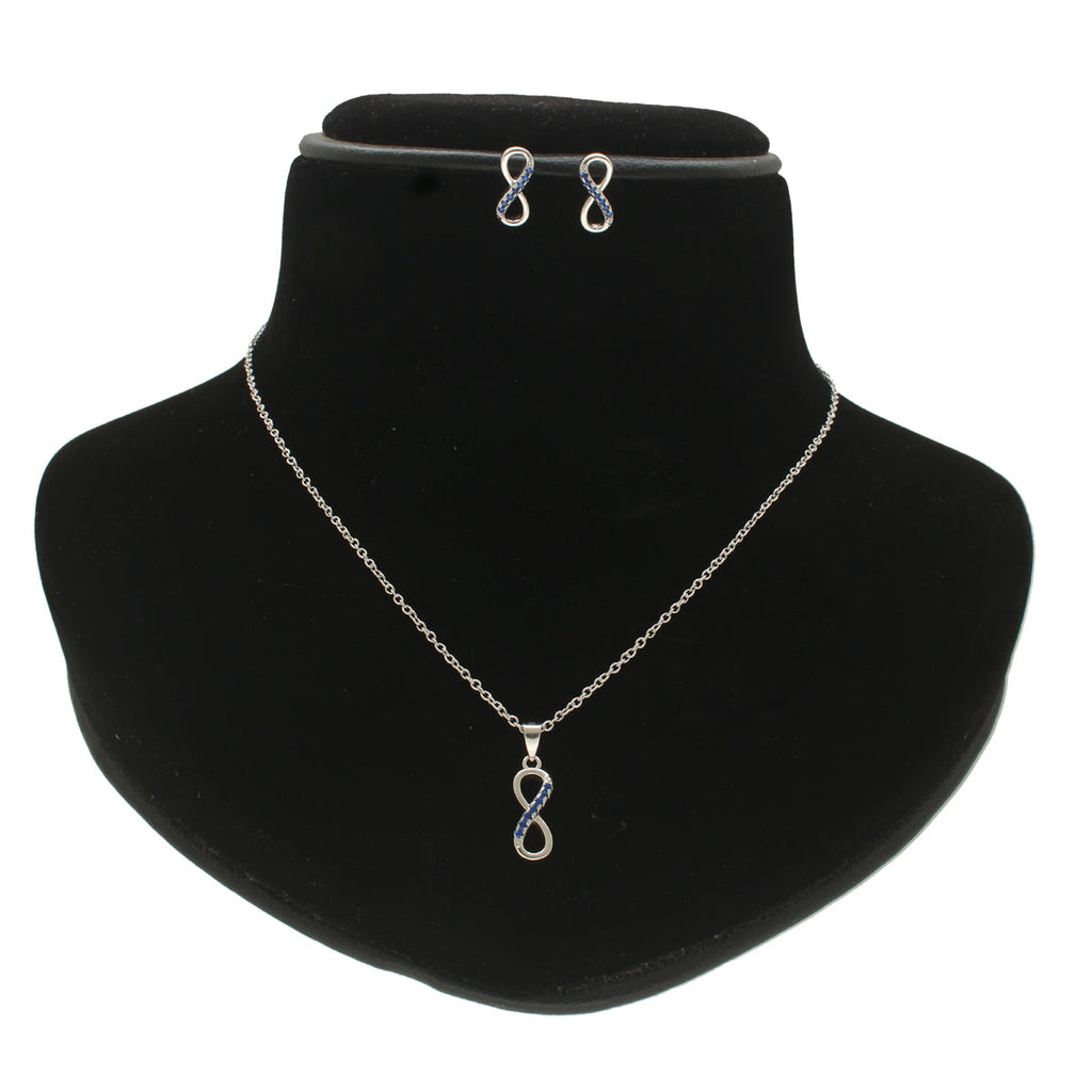 J Pearls Artistic 925 Sterling Silver Pendant Set