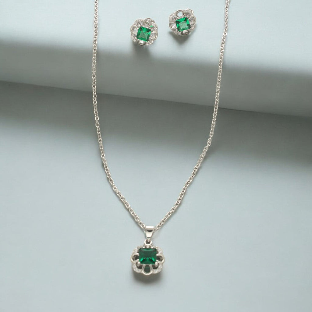 J Pearls Luxury 925 Sterling Silver Pendant Set