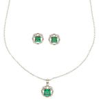 J Pearls Luxury 925 Sterling Silver Pendant Set
