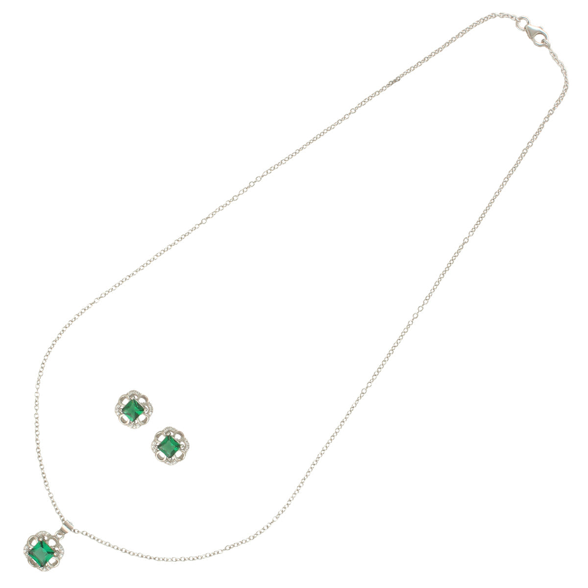 J Pearls Luxury 925 Sterling Silver Pendant Set