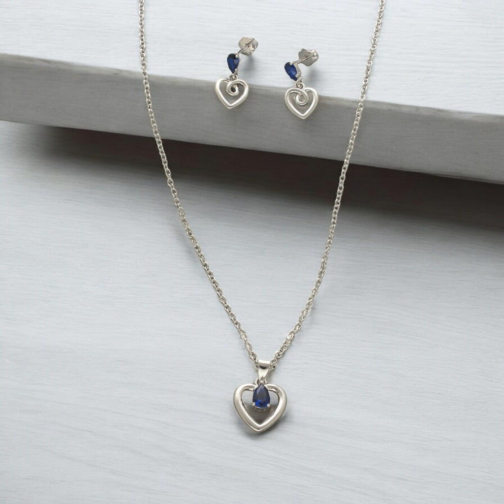 J Pearls Unique 925 Sterling Silver Pendant Set