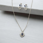 J Pearls Unique 925 Sterling Silver Pendant Set