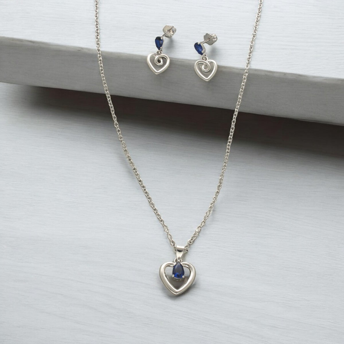 J Pearls Unique 925 Sterling Silver Pendant Set