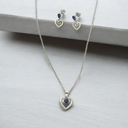 J Pearls Unique 925 Sterling Silver Pendant Set